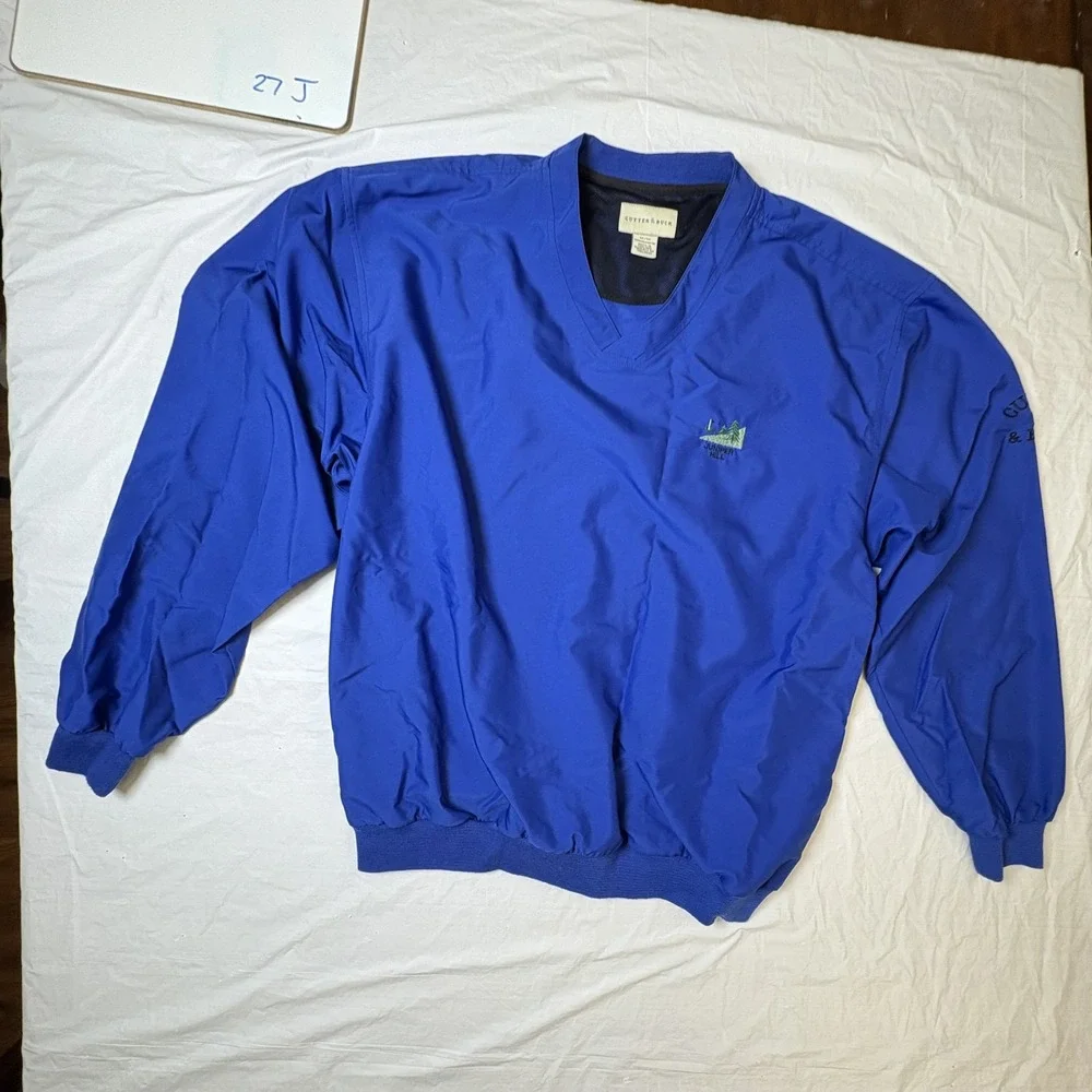 VTG Cutter & Buck‎ Mens Blue golf pullover windbreaker size Medium Juniper Hill